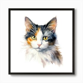 Bicolor Cat Portrait 3 Art Print