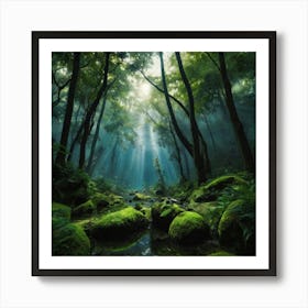 Mossy Forest Art Print