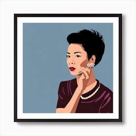 Asian Woman Portrait Art Print