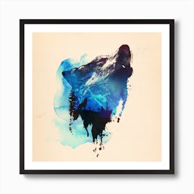 Alone As A Wolf Art Print
