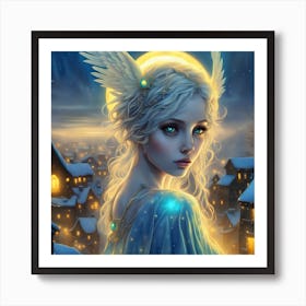 Angel In The Snow Art Print