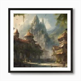 Fantasy City 80 Art Print