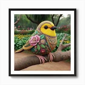 Bird On A Branch Art Print