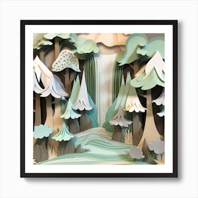 Waterfall In The Forest 2 Art Print