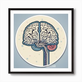 Human Brain Illustration 4 Art Print
