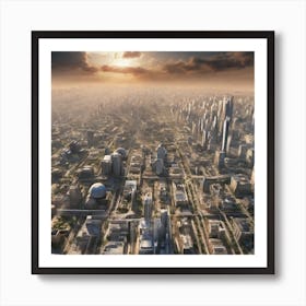 Futuristic Cityscape 35 Art Print