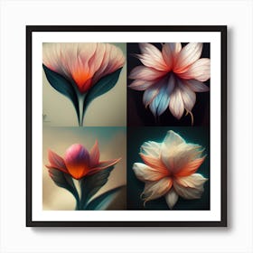 Four Flowers Art Print