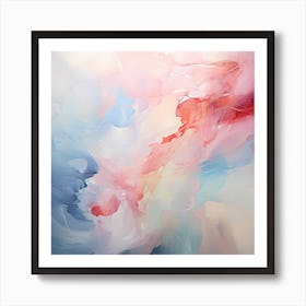 Cotton Candy Dreams: Subtle Brushwork Art Print