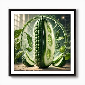 Cucumber In A Garden Affiche