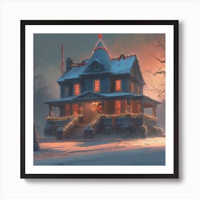 Christmas House 131 Art Print