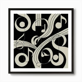 Black and White Abstract Art 45 Art Print