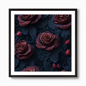 Wallpaper Roses Art Print