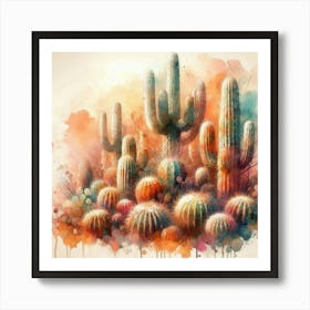 Cactus Painting Art Print