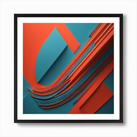 Abstract D Colors Art Print