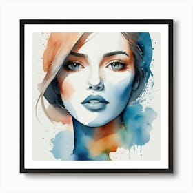 Watercolor Of A Woman 3 Art Print