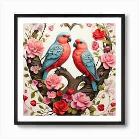 Lovebirds 1 Art Print