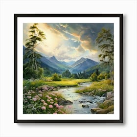 Mountain Stream 3 Art Print