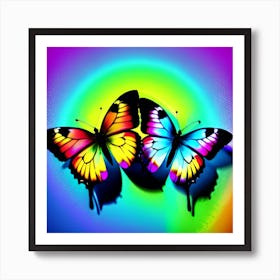 Rainbow Butterflies 6 Art Print