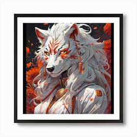 Wolf Art, Person art, shinobi wolf, animal Person, Art Print