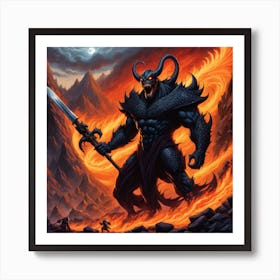 Demon Warrior lord Art Print