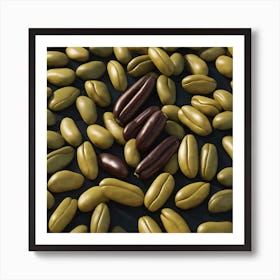 Green Coffee Beans 4 Art Print