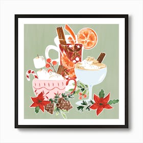 Holiday Drinks Art Print