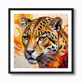 Jaguar Realistic Painting Art Print