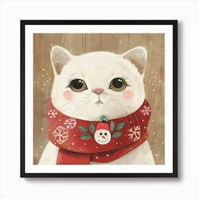 Christmas Cat 2 Art Print