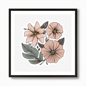 Pink Flowers Art Print