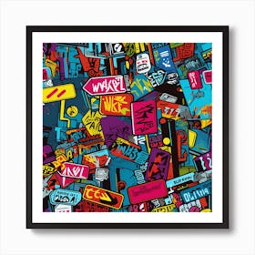 Graffiti Wall Art Art Print