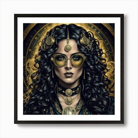 Mesmerizing steampunk beauty. Art Print