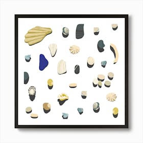 Sea Shells and Beachcombing Coastal Finds Art Print