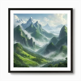 Mountain Landscape art print 1 Art Print