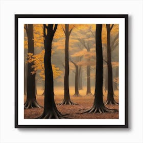 Caramel Forest Art Print