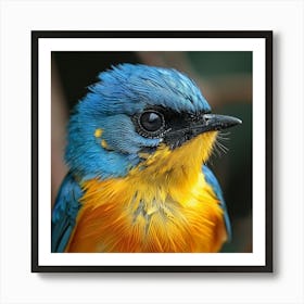 Blue And Yellow Bird 4 Art Print
