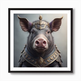 Pig In Armor 1 Art Print