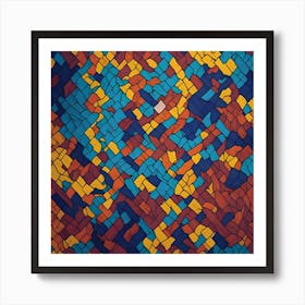 Leonardo Diffusion Background Mosaic Colorful 4k 3 Art Print