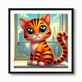 Orange cat 1 Art Print