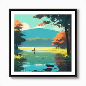 Landscape Painting 237 Art Print