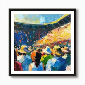 A Stadium Crowd Oil Painting Illustration 1718675164 4 Art Print