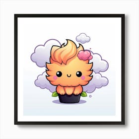 Kawaii Cat Art Print