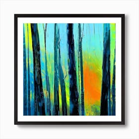 'Sunset In The Forest' Art Print