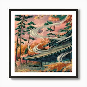 Autumn S Whispers – Pines Singing In The Wind Art Print