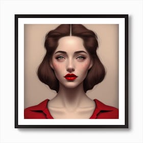 Retro women Art Print