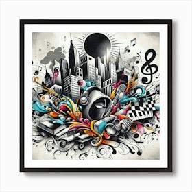 Urban Music Art Print