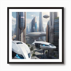 Futuristic Cityscape 6 Art Print