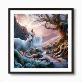 Deer In The Forest 19 Art Print