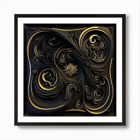 Black And Gold 2 Art Print