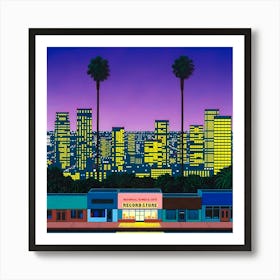 Hiroshi Nagai - City Pop At Night, A Art Print