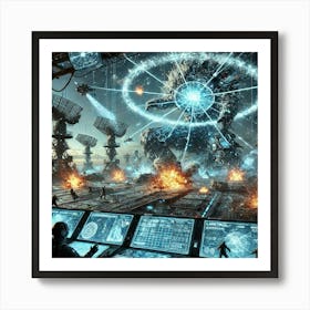 Kaiju Control Network Limitation Converted Art Print